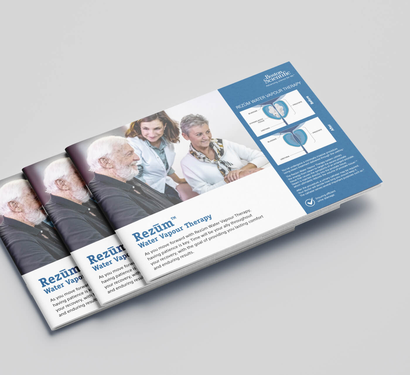 Brochure over Rezum-waterdamptherapie.